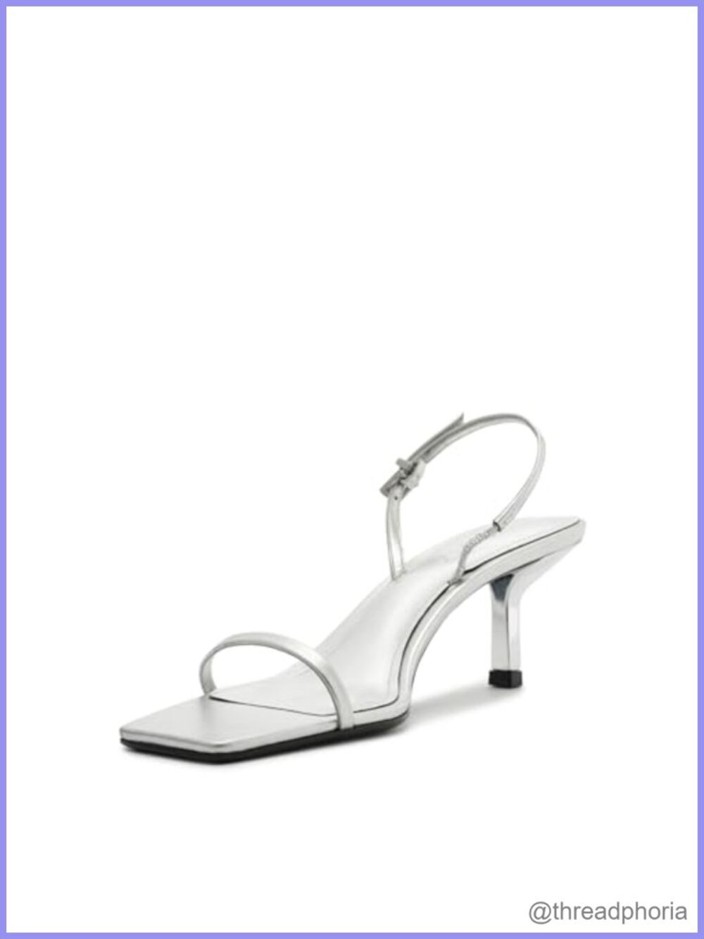 SCHUTZ Judith Slingback Sandal Leather Kitten Heel Square Toe